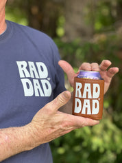 Rad Dad Cognac Leather Koozie