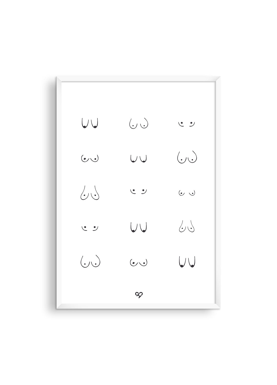 Boob Chart Art Print