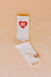 NE Heart Crew Socks