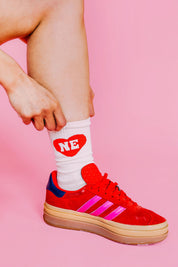 NE Heart Crew Socks