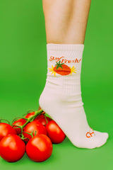 Stay Fresh Tomato Crew Socks
