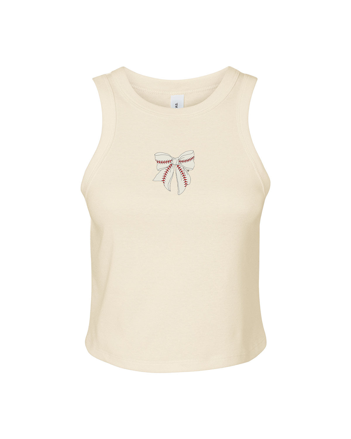 Baseball Bow Ribbed Tank