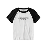 I Need Coffee in an IV Ribbed Tee