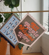All People Are Welcome Here Pennant