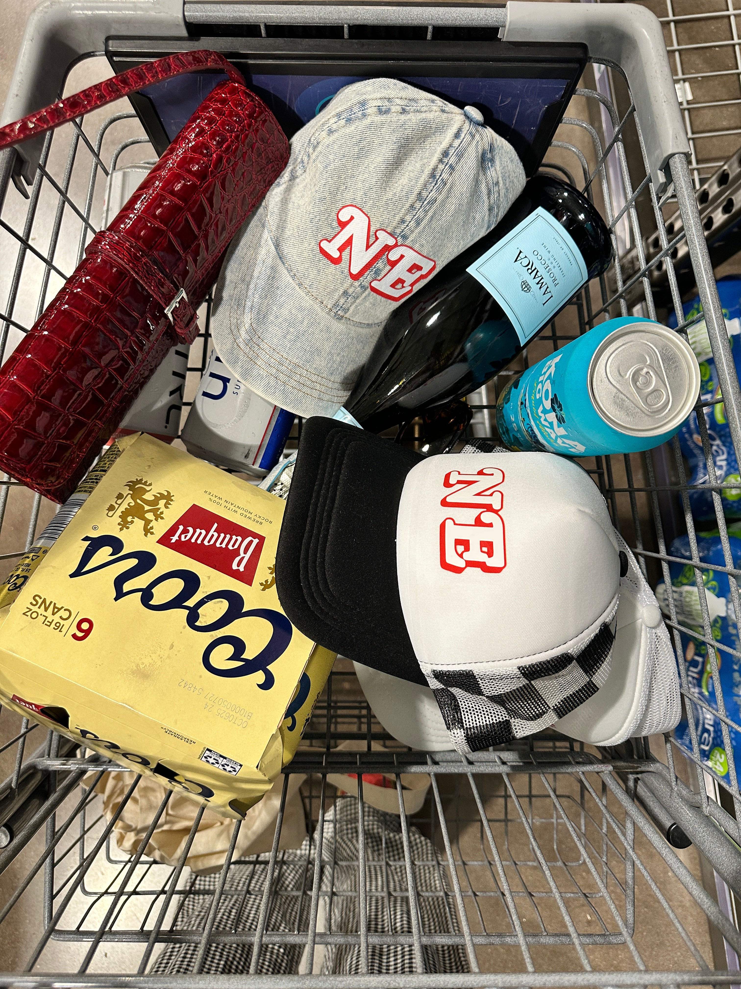 NE Checkered Trucker Hat