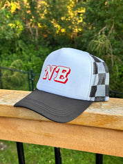 NE Checkered Trucker Hat