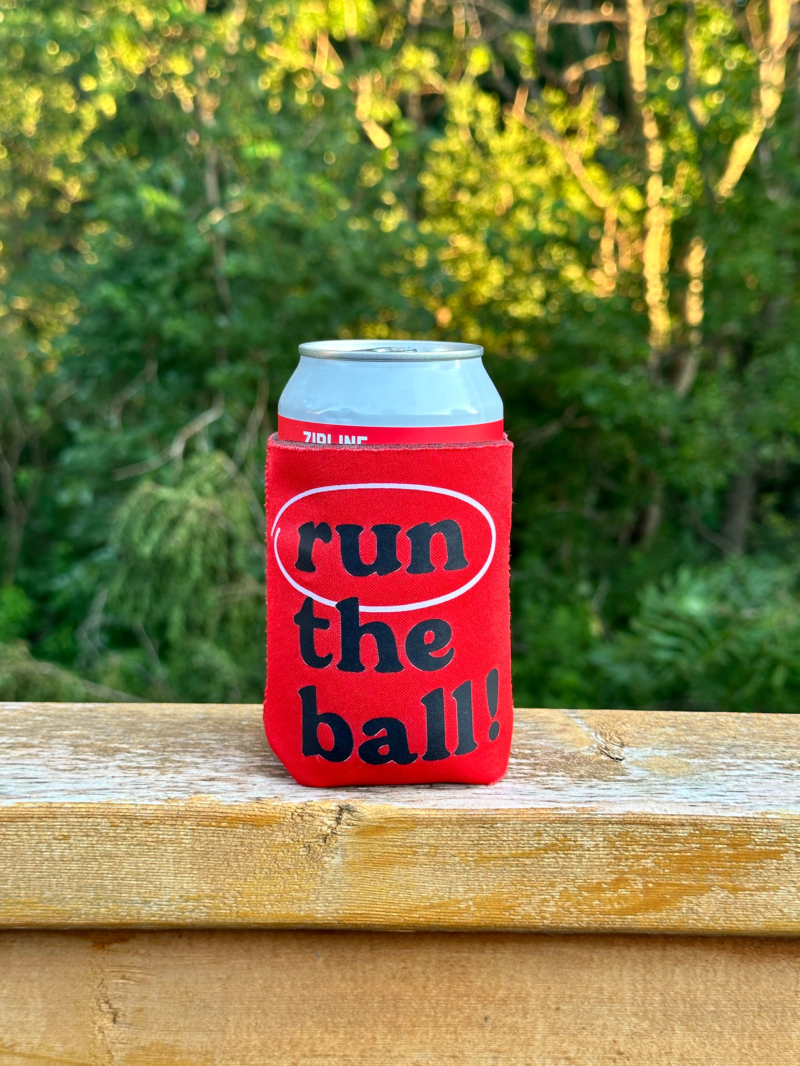 Run The Ball Koozie