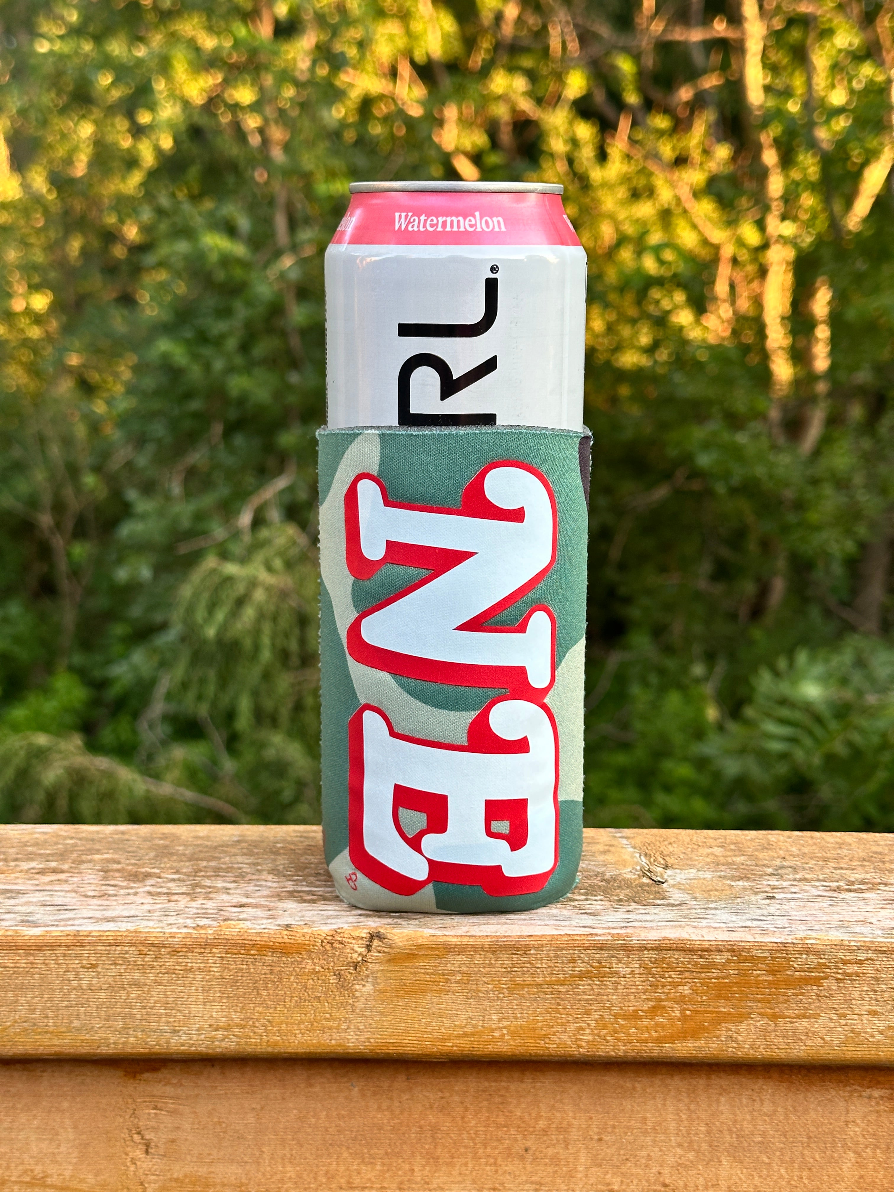NE Camo Tall Boy Koozie