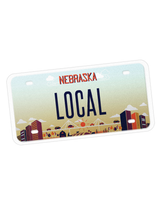 NE License Plate Sticker