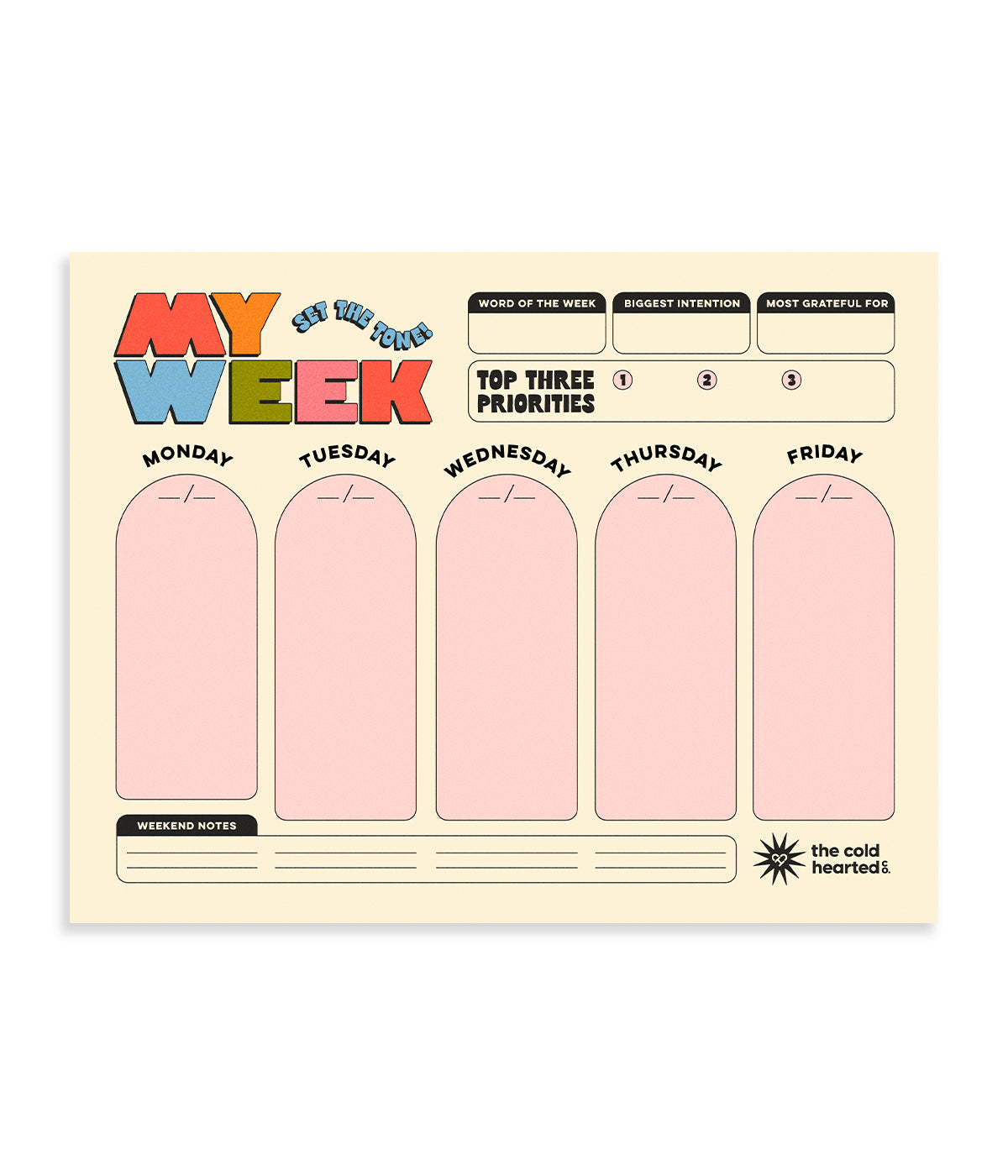 Set The Tone Weekly Planner Pad
