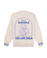 Tell Your People You Love Them Striped Sleeve Crew