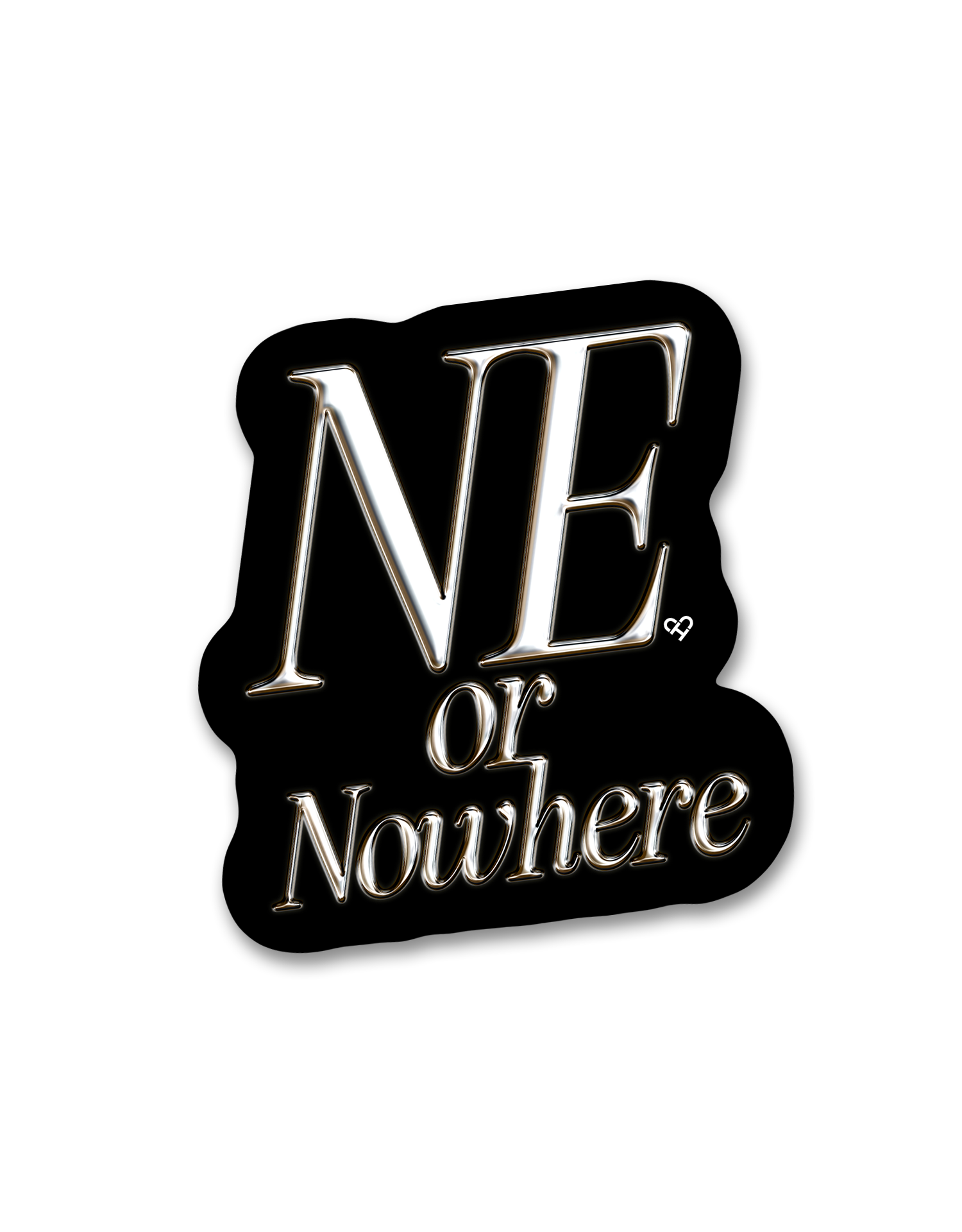 NE or Nowhere Chrome Sticker