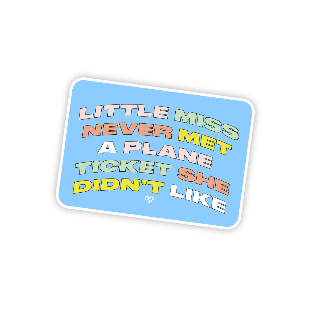 Plane Ticket Sticker