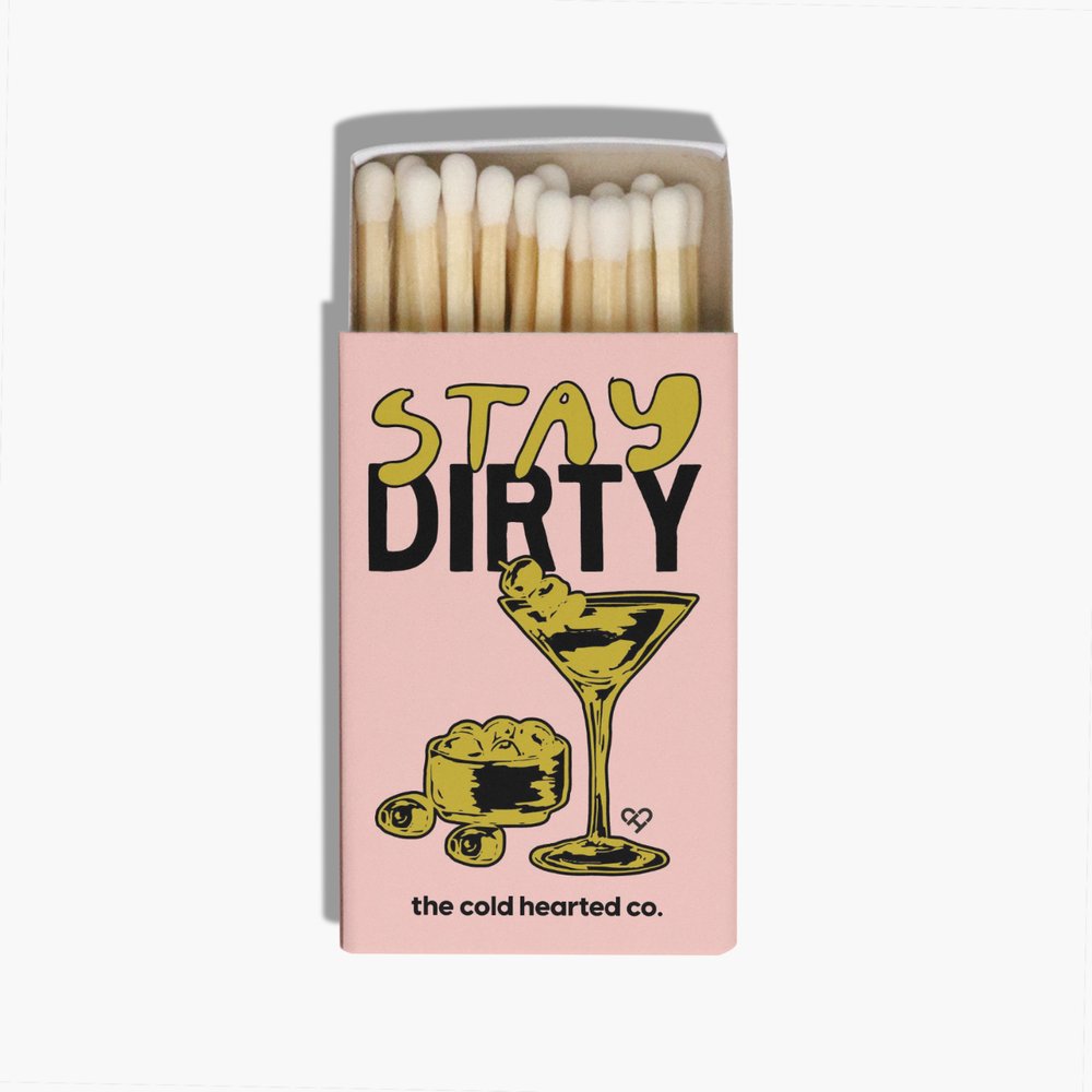 Stay Dirty Martini Matchbox